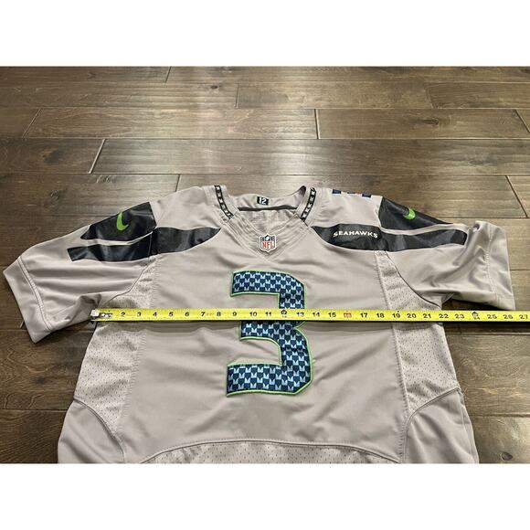 Nike Elite Mens Gray Authentic Russell Wilson #3 Seattle Seahawks Jersey Size 40 - Picture 10 of 10